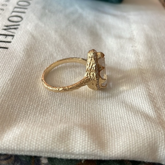 ❗️SOLD❗️Logan Hollowell PREMIUM Queen Water Drop Moonstone Full Pavé Diamond YG - Picture 13 of 17